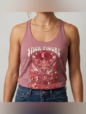 Stick Figure Band Tank Top Medium M Roots Apparel Reggae Mushroom Sun Moon